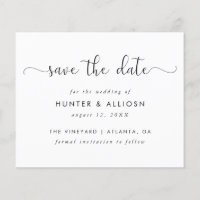 Moderne Script Save The Date | Budget Flyer