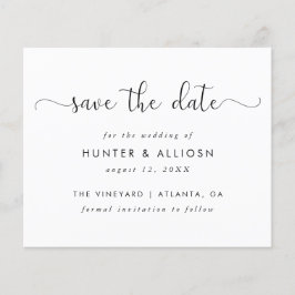 Moderne Script Save The Date | Budget Flyer
