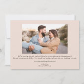 Moderne Script Save the Date Kaart – Aangepaste Fo (Achterkant)