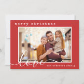 Moderne Script-serie Kerstmis Feestdagenkaart (Voorkant)