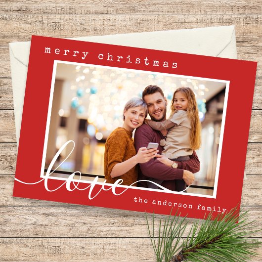 Moderne Script-serie Kerstmis Feestdagenkaart