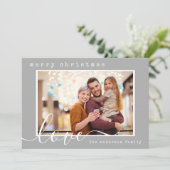 Moderne Script-serie Kerstmis Feestdagenkaart (Staand voorkant)