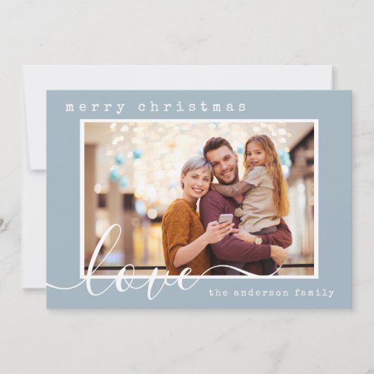 Moderne Script-serie Kerstmis Feestdagenkaart (Voorkant)