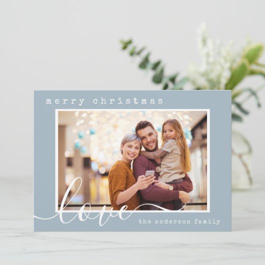 Moderne Script-serie Kerstmis Feestdagenkaart (Staand voorkant)