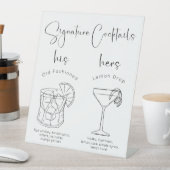 Moderne Script Signature Cocktails Reclamebord Met Voetstuk (Insitu)