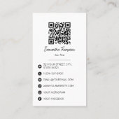 Moderne Script Signature Professionele Fotografie Visitekaartje (Achterkant)