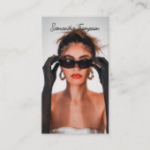 Moderne Script Signature Professionele Fotografie Visitekaartje (Voorkant)