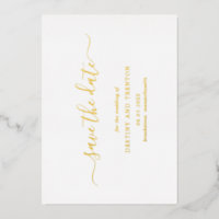Moderne Script Simpel Elegant Trouwen Bewaar De Da