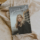 Moderne Script Simpele Foto Afstuderen