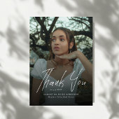 Moderne Script Simpele Foto Eindexamenmiddelbare s Bedankkaart