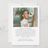 Moderne Script Simpele Foto Eindexamenmiddelbare s Bedankkaart (Achterkant)