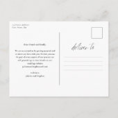 Moderne Script Simpele Foto Huwelijk Bewaar de Dat Briefkaart (Achterkant)