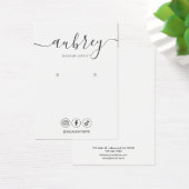 Moderne Script Simple Earning Display Visitekaartje (Bureau)