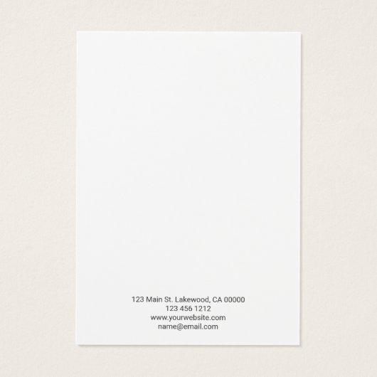 Moderne Script Simple Earning Display Visitekaartje (Achterkant)