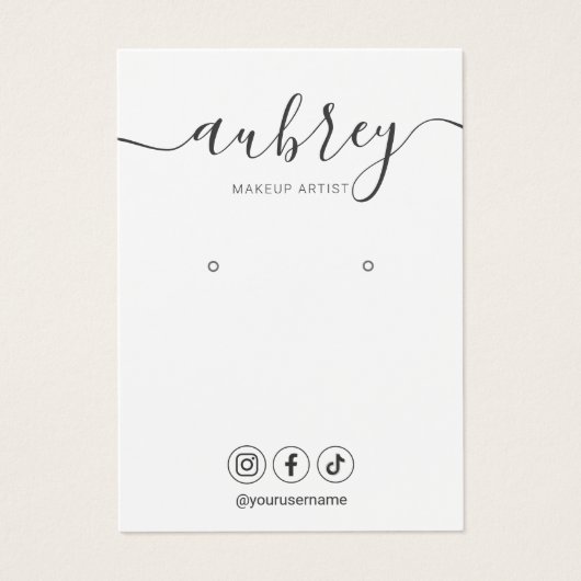 Moderne Script Simple Earning Display Visitekaartje (Voorkant)