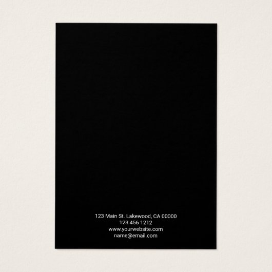 Moderne Script Simple Earning Display Visitekaartje (Achterkant)