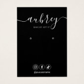 Moderne Script Simple Earning Display Visitekaartje (Voorkant)