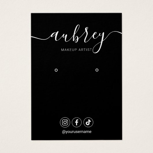 Moderne Script Simple Earning Display Visitekaartje (Voorkant)