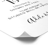 Moderne script Simple Open Bar Sign Poster (Hoek)