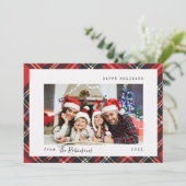 Moderne Script Simple Pset Photo Holiday (Staand voorkant)