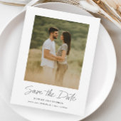 Moderne script Simple Wedding Photo Save The Date