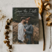 Moderne script Simple Wedding Photo Save The Date