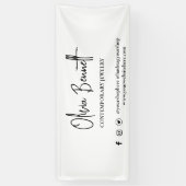 Moderne Script Social Media Marketing Weergave  Spandoek (Verticaal)