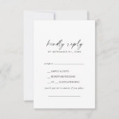 Moderne Script Song Request RSVP-kaart RSVP Kaartje (Voorkant)