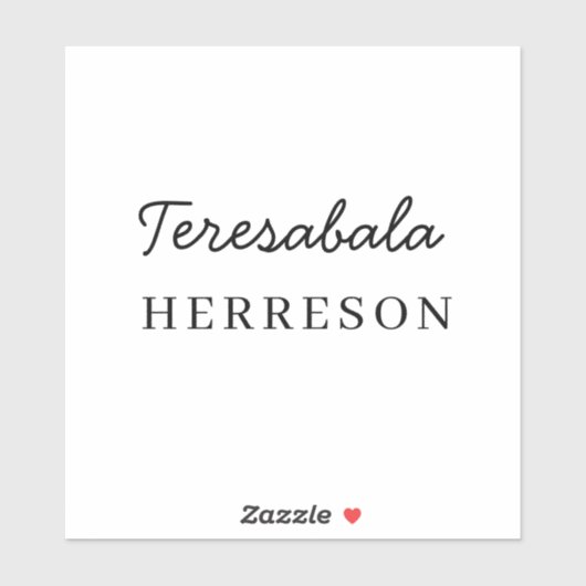 Moderne script stijlvol monogram ontwerp sticker (Vel)