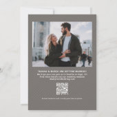 Moderne script stijlvolle eenvoudige twee foto tro save the date (Achterkant)