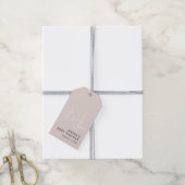Moderne Script Stof Roze Bedankt Baby Shower Cadeaulabel (Met Touw)