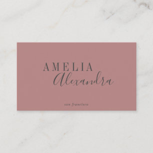 Moderne Script Stof Roze Grijs Aangepast Boho Chic Visitekaartje