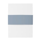 Moderne Script Stofblauw Huwelijk Uitnodigingen Wikkel (Achterkant Voorbeeld)
