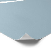 Moderne Script Stofblauwe Jongens Doop Welkom Poster (Hoek)