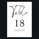 Moderne Script Table Number Kaart<br><div class="desc">Pas het aan met je informatie en maak het uniek voor jou!</div>