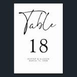 Moderne Script Table Number Kaart<br><div class="desc">Pas het aan met je informatie en maak het uniek voor jou!</div>