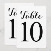 Moderne Script Tafel 10 | Tafelnummerkaart Kaart (Voorkant / Achterkant)