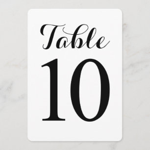 Moderne Script Tafel 10 Tafelnummerkaart Kaart