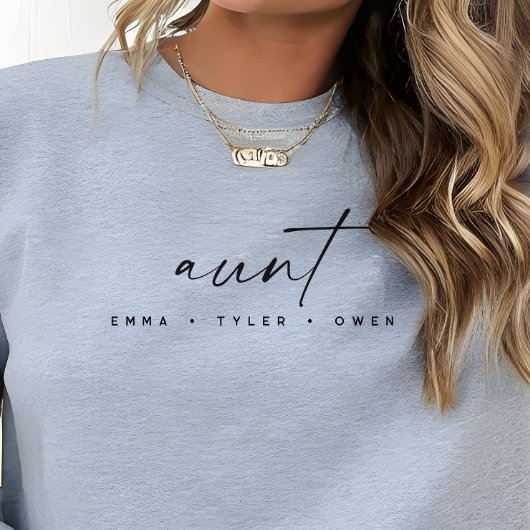 Moderne script “Tante” kinderennamen, tante cadeau Trui