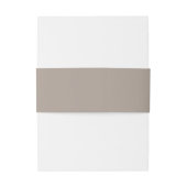 Moderne script taupe bruiloft uitnodigingen wikkel (Achterkant Voorbeeld)