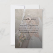 Moderne Script Tekst met Hart en Foto | Bruiloft Bedankkaart (Achterkant)