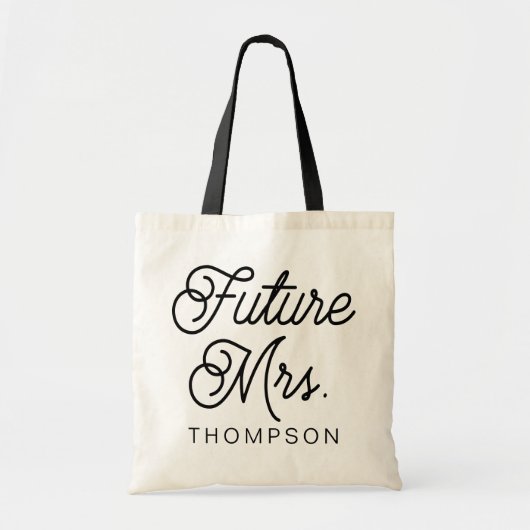 Moderne Script Toekomstige mevrouw Tote tas cadeau (Voorkant)