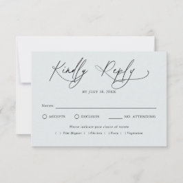 Moderne Script Traditioneel Huwelijks RSVP Kaartje