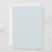 Moderne script trendy drie foto lichtblauw save the date (Achterkant)
