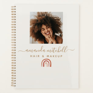 Moderne Script Trendy Regenboog Foto Planner