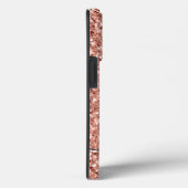 Moderne Script Trendy Roze Gouden Glitter Monogram Case-Mate iPhone Case (Achterkant / Rechts)