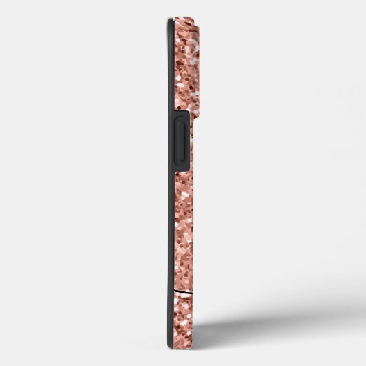 Moderne Script Trendy Roze Gouden Glitter Monogram Case-Mate iPhone Case (Achterkant / Rechts)