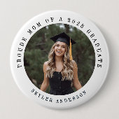 Moderne Script Trots Moeder Senior Foto Afstuderen Ronde Button 4,0 Cm (Voorkant)