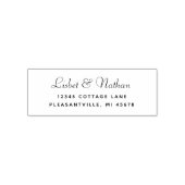 Moderne Script Trouw Retouradres Zelfinktende Stempel (Design)