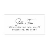 Moderne Script Trouw Retouradres Zelfinktende Stempel (Design)